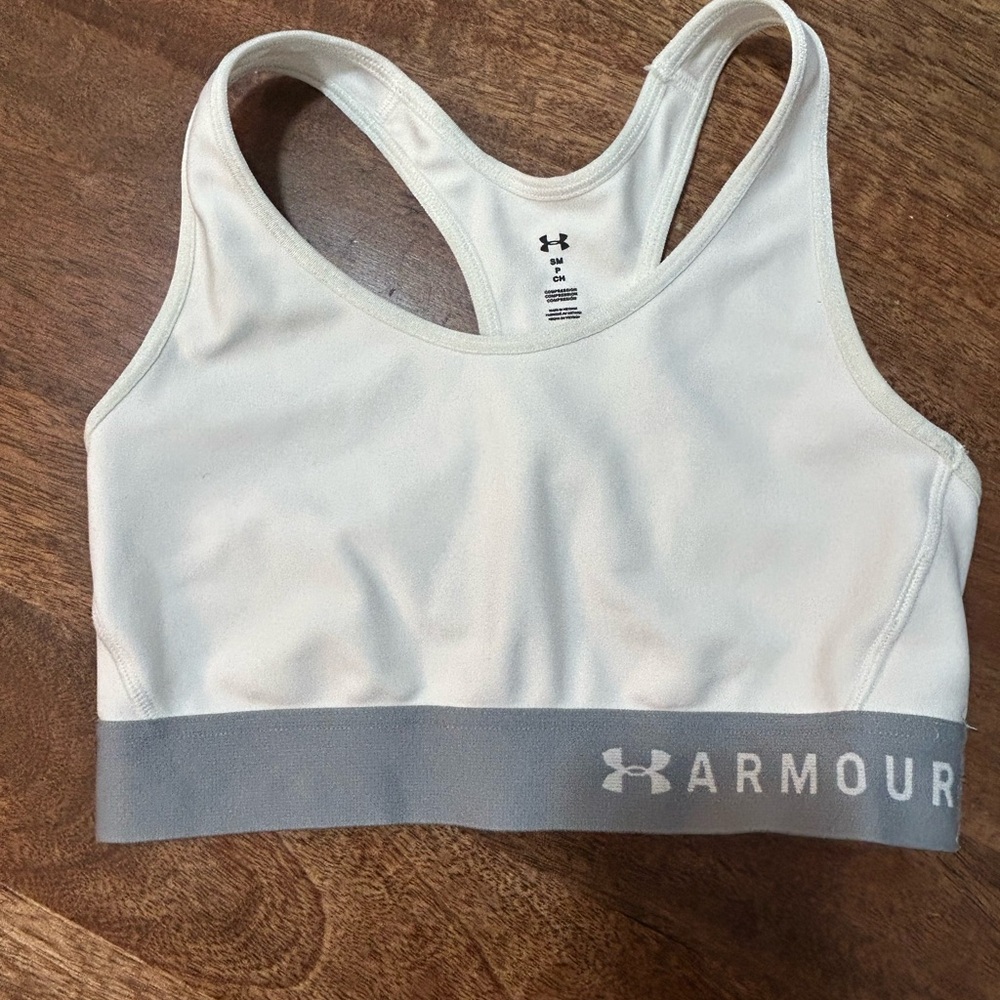 Under Armour White Compression Sports Bra